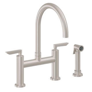 Corsano Bridge Kitchen Faucet with Sidespray - Arc Spout — image 1